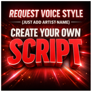 Request Voice Style (Just Add Artist Name ) | Create Your Own Script